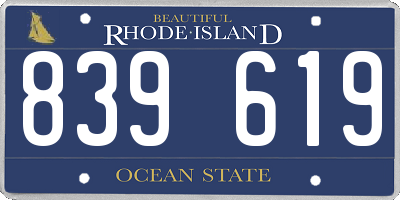 RI license plate 839619