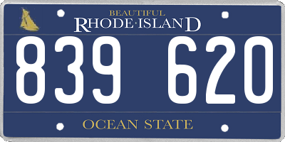 RI license plate 839620