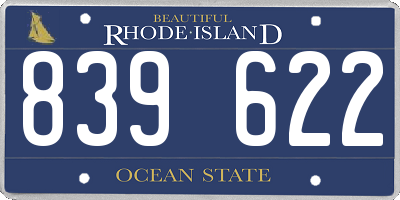 RI license plate 839622