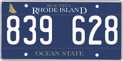 RI license plate 839628