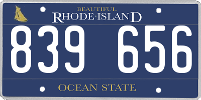 RI license plate 839656