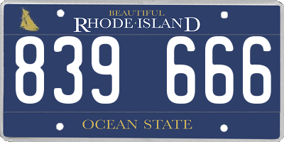 RI license plate 839666