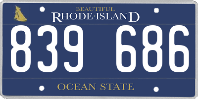 RI license plate 839686