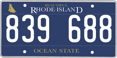 RI license plate 839688
