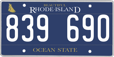 RI license plate 839690