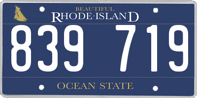 RI license plate 839719