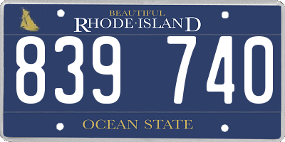 RI license plate 839740