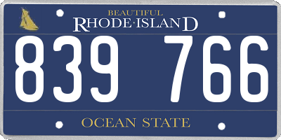 RI license plate 839766