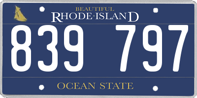 RI license plate 839797