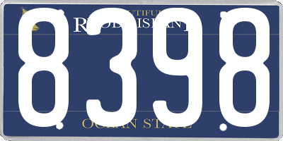 RI license plate 8398
