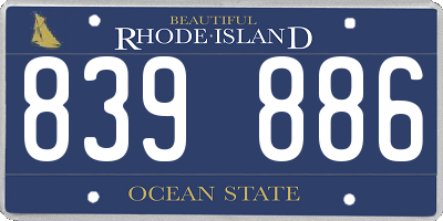 RI license plate 839886