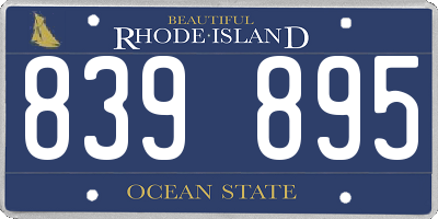 RI license plate 839895