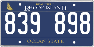 RI license plate 839898