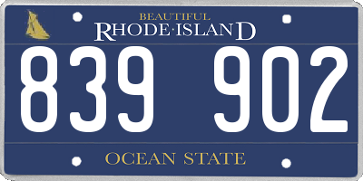RI license plate 839902