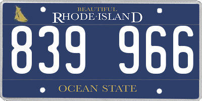 RI license plate 839966