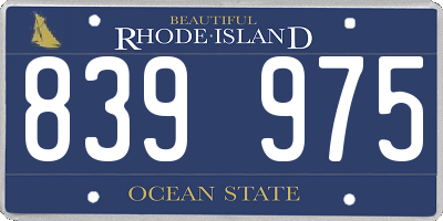 RI license plate 839975