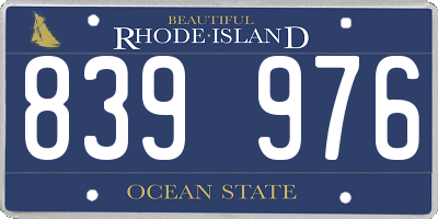 RI license plate 839976