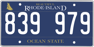 RI license plate 839979