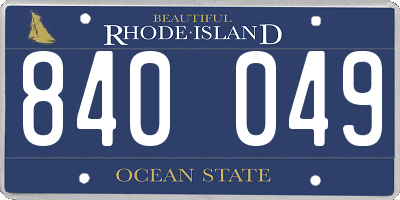 RI license plate 840049