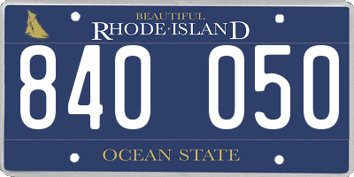 RI license plate 840050