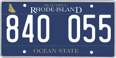 RI license plate 840055
