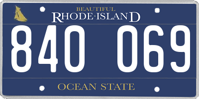 RI license plate 840069