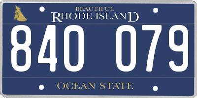 RI license plate 840079