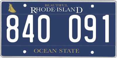 RI license plate 840091