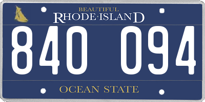 RI license plate 840094
