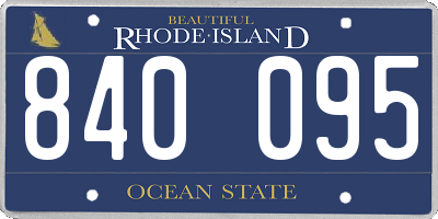 RI license plate 840095