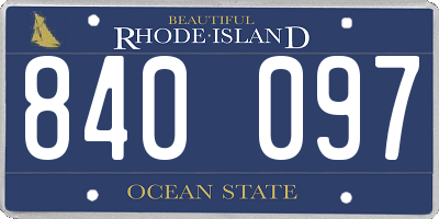 RI license plate 840097