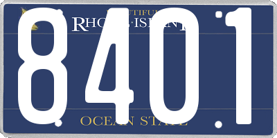 RI license plate 8401