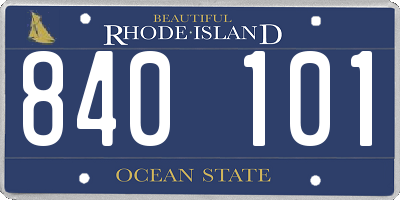 RI license plate 840101
