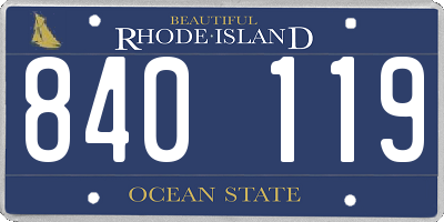 RI license plate 840119