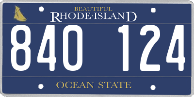 RI license plate 840124