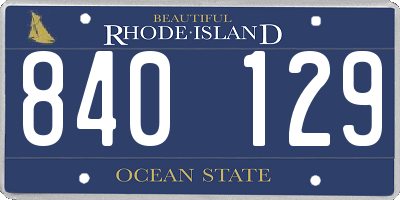 RI license plate 840129