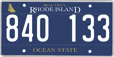 RI license plate 840133