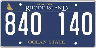 RI license plate 840140