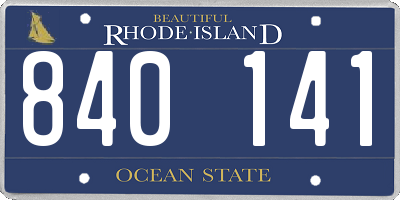 RI license plate 840141