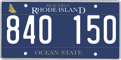 RI license plate 840150