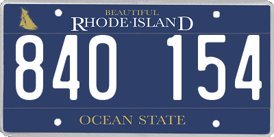 RI license plate 840154