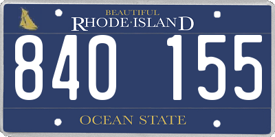 RI license plate 840155