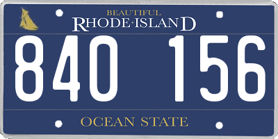 RI license plate 840156
