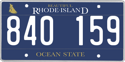 RI license plate 840159