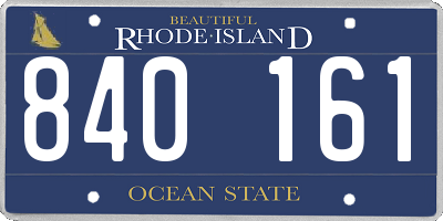 RI license plate 840161