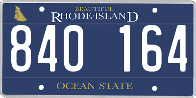 RI license plate 840164