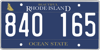 RI license plate 840165