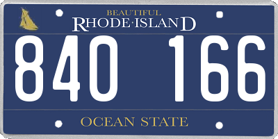 RI license plate 840166