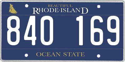 RI license plate 840169