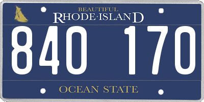 RI license plate 840170